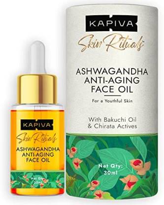 Kapiva Ashwagandha Anti Aging Face Oil (30ml)| For Wrinkles & Fine Lines
