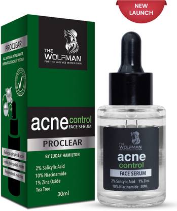 THE WOLFMAN Acne Control Face Serum, 10% Niacinamide, Salicylic Acid Tea Tree for Clear Skin