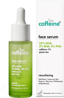 mCaffeine 25% AHA + 2% BHA + 5% PHA Glycolic Acid Peeling Solution for Face Pigmentation