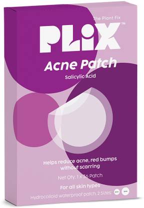 The Plant Fix Plix Acne Patch Transparent, Waterproof with 0.5% Salicylic Acid, 2 Sizes, 36 patches
