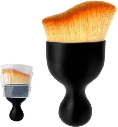 Masox Store Mini Car Cleaning Brush with Handle and Dust Cover Car AC Vent Dashboard Cleaner Plastic Wet and Dry Brush