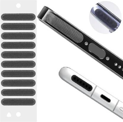 SANEHA Mobile Dust Protector (5short & 5 long pcs) Audio Jack Black Anti-dust Plug