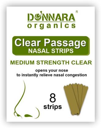 DONNARA organics Clear Passage Anti Snoring Nasal Strips 8 Pcs Improves Sleep Reduce Congestion Anti-snoring Device