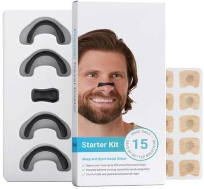 house of common Breathing Nasal Strip Starter Kit (15 Count, Multi) - Boost Oxygen Anti-snoring Device