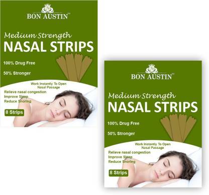 Bon Austin Better Breath 16Pc AntiSnore Nasal Strips for Good Sleep Snoring Stopper for Men Anti-snoring Device