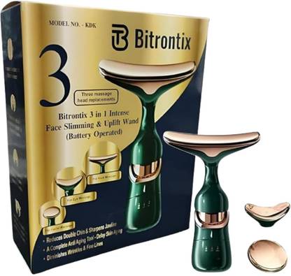Bitrontix Face Massager | Face slimming and uplift wand Battery operated Anti Wrinkle Machine