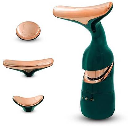 Mantra Impex 3 in 1 facial massager energy beauty electri vibration Portable Galvanic Machine Facial Cleanser System & Brush