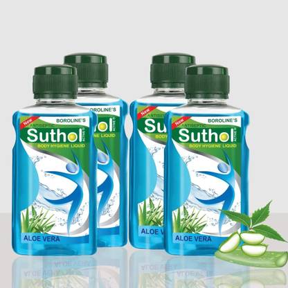 BOROLINE's SUTHOL Suthol Active Aloe Vera Liquid 200ML Combo Pack 200 ml X 4 Antiseptic Liquid