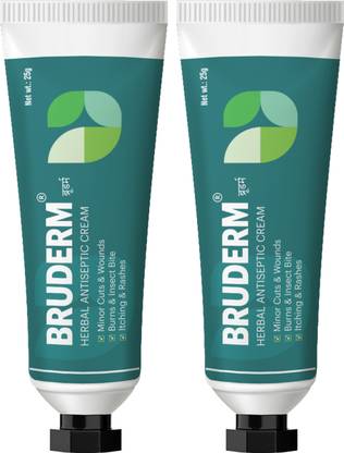BRUDERM Herbal Antiseptic Cream for Minor Cuts and Wounds (Pack of 2) Antiseptic Cream