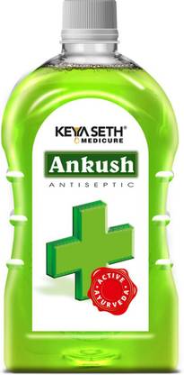 KEYA SETH AROMATHERAPY Ankush Ayurvedic Antiseptic Liquid, No Burning Sensation for First Aid & Personal Hygiene, Enriched with Neem, Tulsi, Lavender & Rose Essential Oil Antiseptic Liquid
