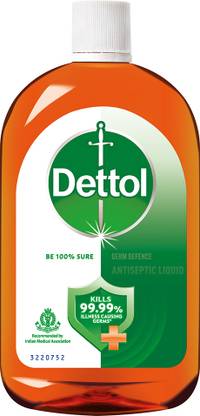 Dettol First Aid, Surface Disinfection and Personal Hygiene Antiseptic Liquid
