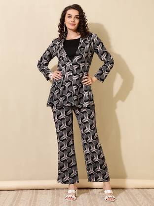 Daevish Top Pant Co-ords Set with Blazer