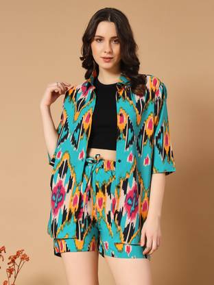 ZWERLON Shirt Regular Shorts Co-ords Set with Coat
