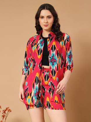 ZWERLON Shirt Regular Shorts Co-ords Set with Coat