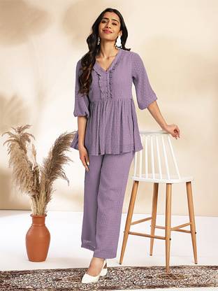 Janasya Top Pant Co-ords Set