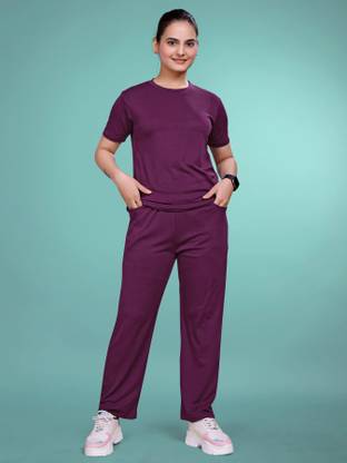 SAKARMAA Solid Women Track Suit