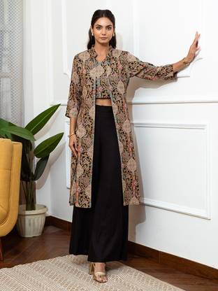Claura Top Palazzos Co-ords Set with Jacket