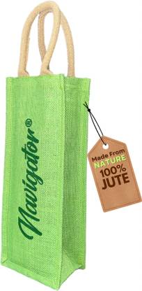 jute life 100% Jute Bottle Cover , Bottle Bag with Handle , Keep Beverages Hot & Cold Waterproof Multipurpose Bag