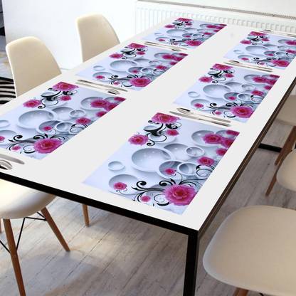 Crosmo Rectangular Pack of 6 Table Placemat