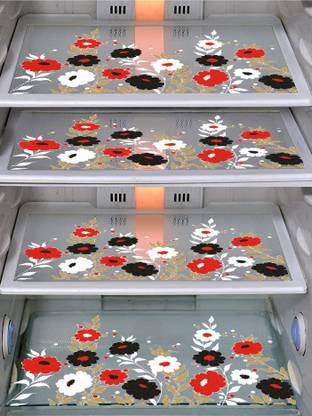 Dakshya Industries Plastic (Pack of 4) Fridge Mats For Fridge Door Shelf