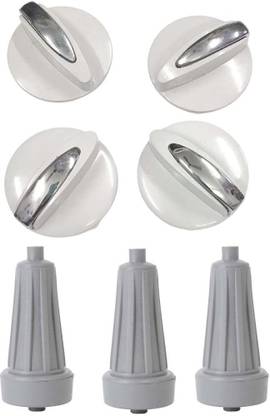 OZONIDE Set of 4 Knob With 3 Rollers/Belan For Semi Automatic Washing Machine Appliance Knob