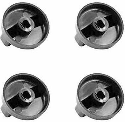 PMW Stylish Model Unbreakable Plastic Gas Stove Knob - Switch - Pack of 4 Knobs | Black Appliance Knob