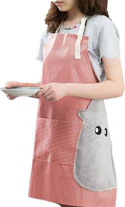 Ashmakam Cotton, Velvet Chef's Apron - Free Size