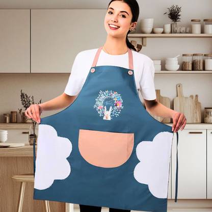 Clipron Polyester Chef's Apron - Free Size