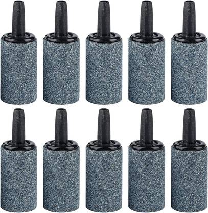 VAYINATO (10 Pcs) 1 Inch Air Stone Cylinder Grey Bubble Diffuser for Air Pumps & Tanks Aquarium Air Stone