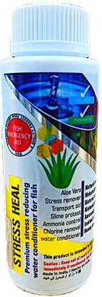 Scroll Store Aquarium Remedies Stress Heal 100ML | Stress heal for Fish Medicine 100ml Bottle Solvent Aquarium Cleaner