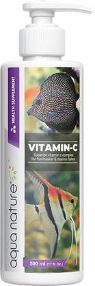 Aquanature Vitamin-C Superior Vitamin C Complex for Freshwater & Marine Fishes (500ml) Magnetic Aquarium Cleaner