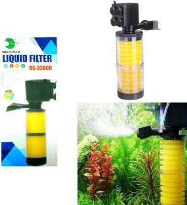VAYINATO RS-3300D Liquid 2 Layer Sponge Filter | Suits Up to 2-3 Feet Fish Tank Power Aquarium Filter