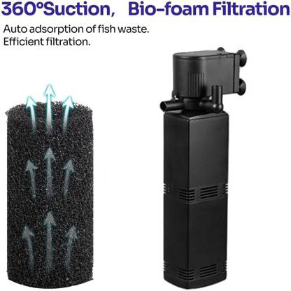 VAYINATO Aquarium BL-444F Internal Filter For Fish Tank | 35W | 1800L/H | Upto 4 Ft Tank Power Aquarium Filter