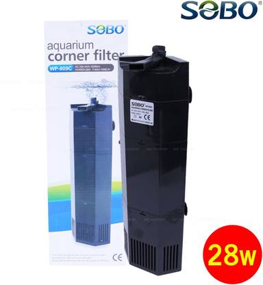 VAYINATO Sobo WP-909C Aquarium Internal Corner Filter| Power : 28W | Output : 1600L/H Corner Aquarium Filter