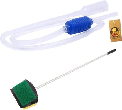 AQUA Combo of Aquarium Cleaning Wiper & Siphon Pump Tools for Water Changing/Draining Undergravel Aquarium Filter
