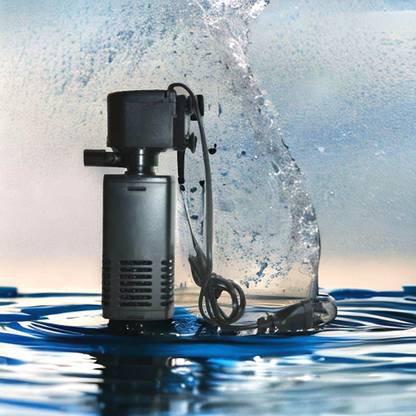 किक एट Aquarium Filter Pump 1000 L/H 3 in 1 High Power Oxygen Filteration System पावर एक्वेरियम फ़िल्टर