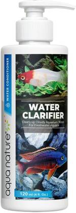 Aquanature Water Clarifier Clears Up Cloudy Aquarium Water for Freshwater Aquaria (120ml) Aquarium Filter Cartridge