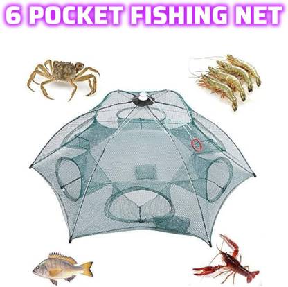 DFN 6 POCKET VIRAL HOT SELLING UMBRELLA FISH NET TRAP | CATCH BIG FISH Aquarium Fish Net