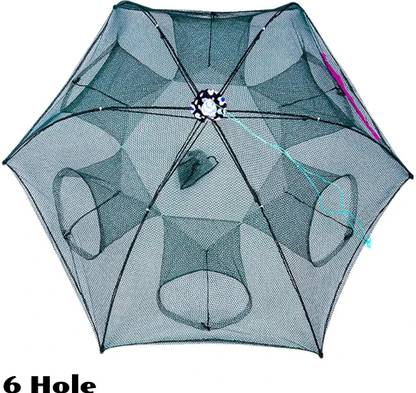 SPYROKING 6 Pocket Folded Crab Shrimp Fishing Net Aquarium Fish Net