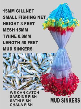 barhsa handmade 15mm gillnet Aquarium Fish Net