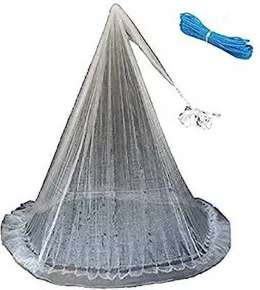 FISHERMAN'S- Fishing Solutions Hand Throwing 8 Feet Height Fishing Bait Cast Net (1 X1 cm) Aquarium Fish Net