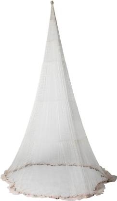 FISHERMAN'S- Fishing Solutions KART TRADE Hand Throwing 10 Feet Height Fishing Bait Catch Net (1 X1 cm ) Aquarium Fish Net