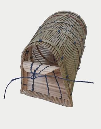 Das Departmental Store Readymade Big Size Bamboo Chai for Narrow Stream Canal for Fish Trapper Aquarium Fish Net