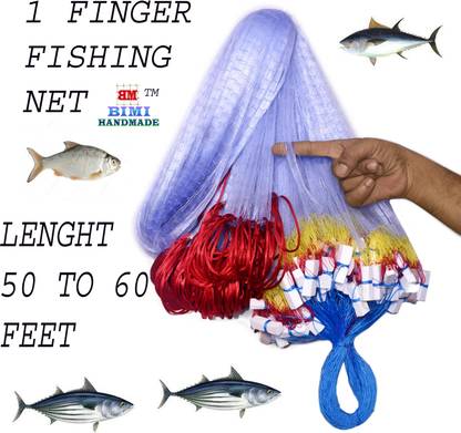 BIMI HAND MADE 1 FINGER 25 MM SHISHA JAL GILLNET Aquarium Fish Net
