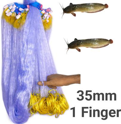 MS NET 1.5 FINGER 35mm GILLNET LEAD SINKER, HEIGHT 6 FT, UP LENGHT 50 FT Aquarium Fish Net