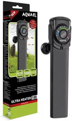 aquael Unbreakable Ultra Heater - 100 W - 2 In 1 Electronic Heater & Thermometer - Submersible Aquarium Immersion Heater