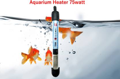 kickAt Fully Automatic ON Off Fish Tank Heater with Temperature Control knob (75 watt) Submersible Aquarium Immersion Heater