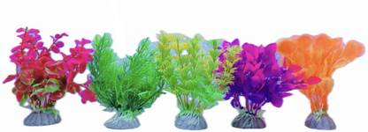 SGC Multicolor decorative aquarium plants (COMBO OF 5) (Random Color)-404 Aquarium Plant Anchor