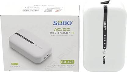 SOBO SB 428 AC/DC Double Outlet Rechargeable Air Aquarium Pump