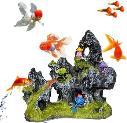 Mistletoe Small size mountain view toy for fish tank aquarium Laterite Unplanted Substrate